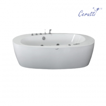 Акриловая гидромассажная ванна Ceruttispa BOLSENA 900х1850х580 мм
