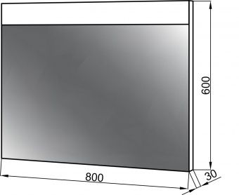 Зеркало   в ванную Ceruttispa Эмилия 80 LED
