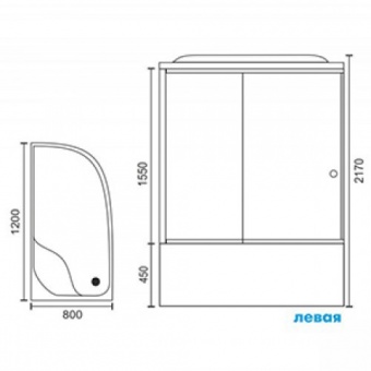 Royal Bath RB 8120BK3-WT L Royal Bath RB 8120BK3-WT L