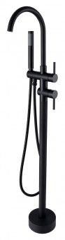 Смеситель Bolu bl-2607b черный для ванны напольный Смеситель Bolu bl-2607b черный для ванны напольный